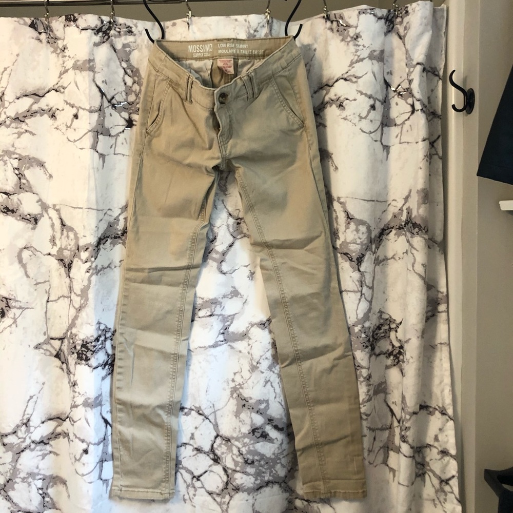 mossimo low rise skinny khakis
